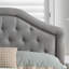 Tête de lit tapissier capitonnée avec garniture cloutée pour chambre à coucher