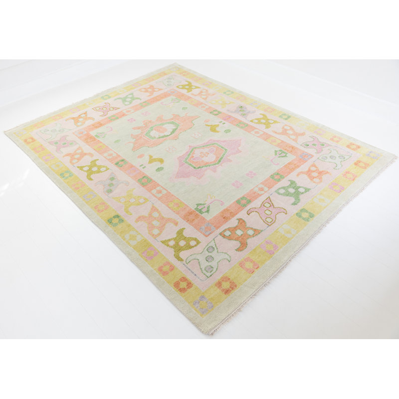 Hill Hand Knotted Wool Oriental Area Rug, Rectangle 9' x 12'