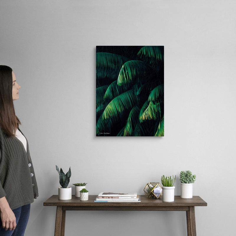 " Palm Leaves ", Wrapped Canvas, 24" H x 18" W x 1.25" D
