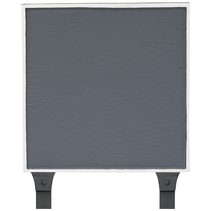 Enseigne d’adresse pour pelouse sur 1 ligne Classic, Gris / Blanc, Oui