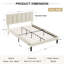 Ensemble de chambre avec lit plateforme tapissier 3 pièces Dejacha-926443515-926443512