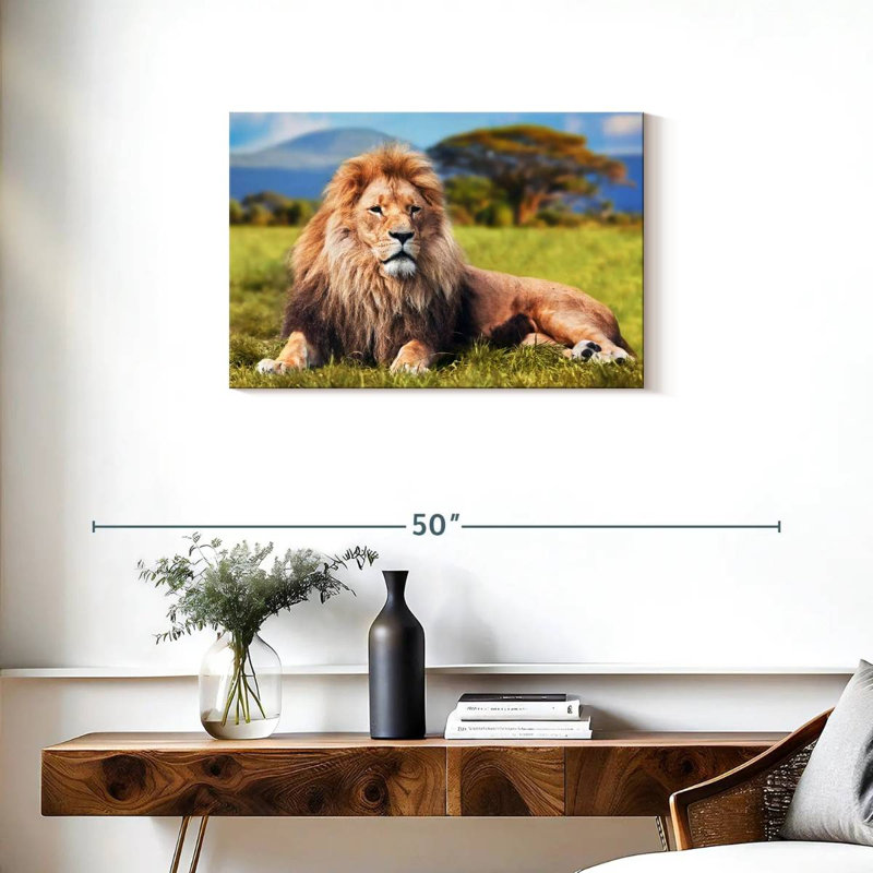 Chill Safari Lion, 20" H x 30" W
