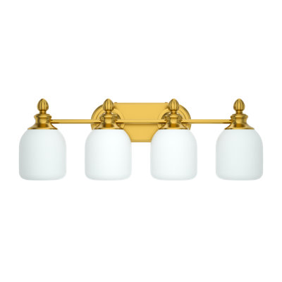 Luminaire de salle de bain à intensité variable avec abat-jour en verre givré