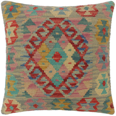 Turkish Kilim Pillow Geometric Throw Pillow
