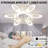 Elijames 42'' Ceiling Fan with Light Kit
