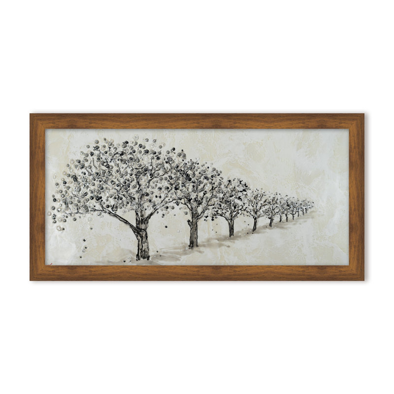 Nature Inspired "Echoes of the Forest" Canvas Wall Art By Karen Biery, 8" H x 16" W, Framed Canvas, White