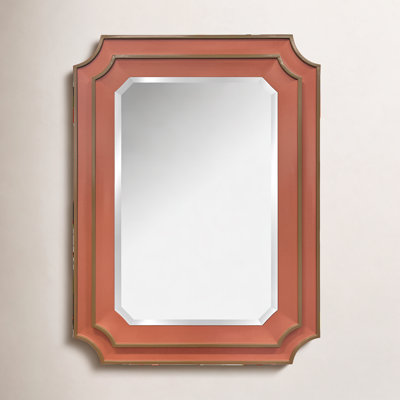 Ethan Scalloped Mirror Orange