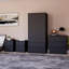 Tanino 4 Piece Bedroom Set (2 Drawer Large Bedside Chest X2, 3 Drawer Chest, 2 Door 2 Drawer Wardrobe)-185094929
