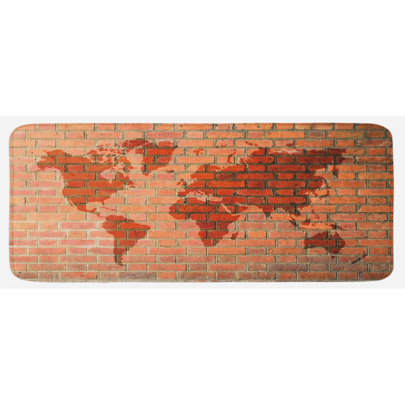 Tapis de cuisine mural brique