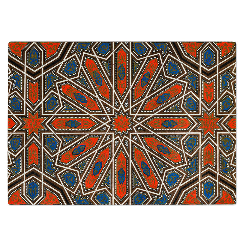 Tempered Glass Illustration Chopping Board, 39 cm W x 28.5 cm L