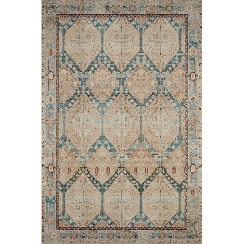 Magnolia Home by Joanna Gaines x Loloi Lenna Denim / Sand Area Rug, Runner 2'6" x 12'