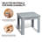 Premium Fir Wood Outdoor Side Table,Light Gray-1433444796