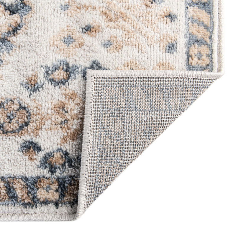Tapis oriental ivoire / bleu / beige Bracamonte, Rectangulaire 2 pi x 3 pi