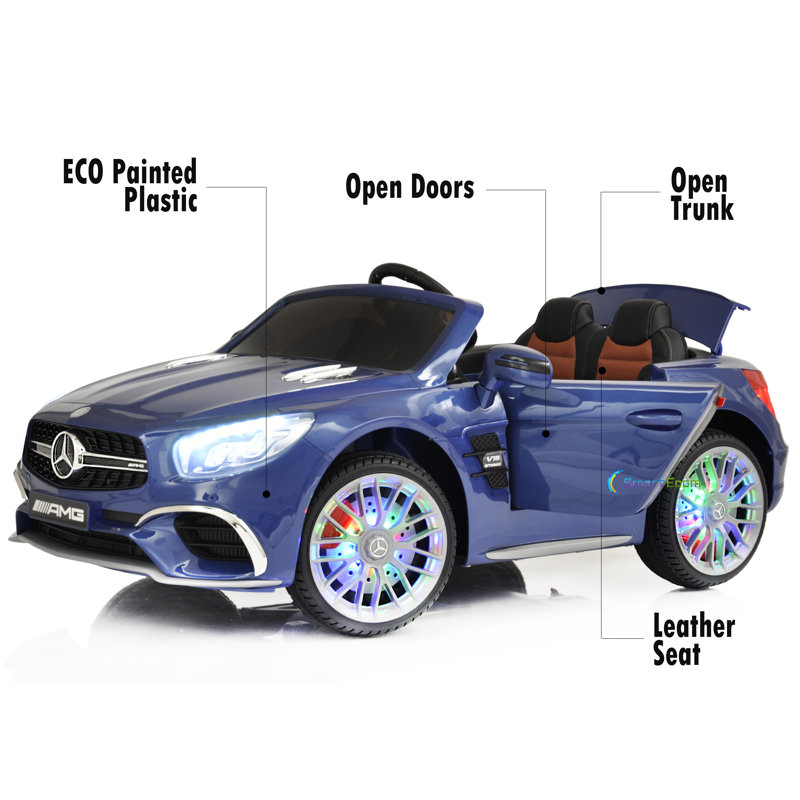 Americas Toys Project Ride On Car with Mp4 Screen, LED Wheels, Blue