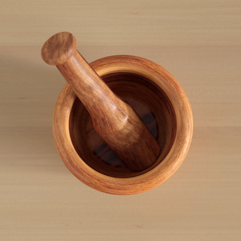 Flanagan Wood Mortar And Pestle Set