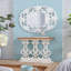 Console 32 po Vintage, plateau en bois pour entrée - blanc délavé / brun