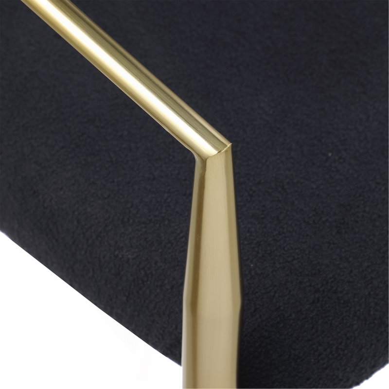 Chaises de salle à manger élégantes et confortables avec un design élégant et une fabrication durable, Doré, Noir
