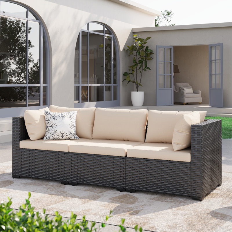 Ensemble de 2 fauteuils d'angle Gio, Beige, Black