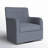 Adele Tufted Upholstered Swivel Accent Armchair with Removable Seat Cushion-1245825665