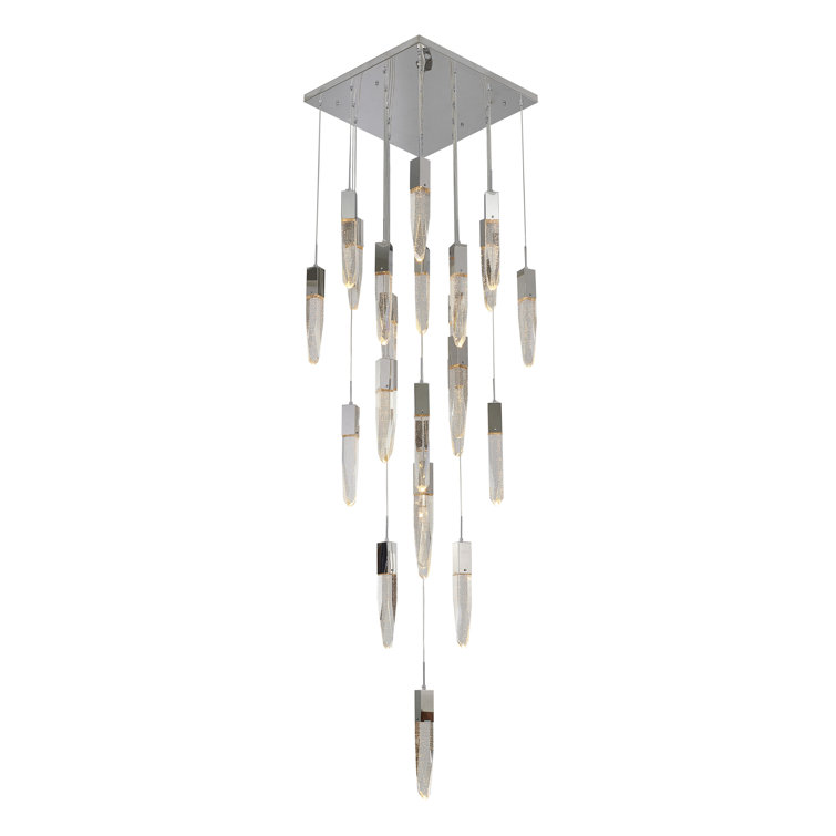 This Exquisite Chandelier Is In A Gold Finish. The Frame Is Made Out Of Metal, And It Comes With Hanging Clear Iceberg Bubble Crystals. You Can Create A Timeless Feel While Using Modern Forms.