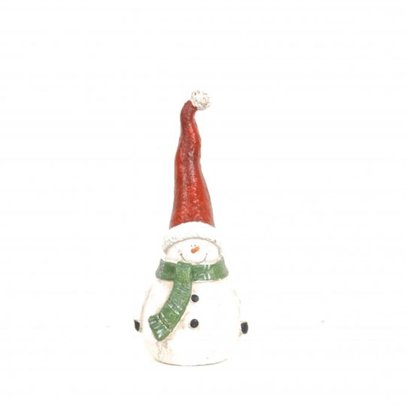 Bonhomme de neige papier mache, H 10 po x l 4,7 po x P 4,1 po