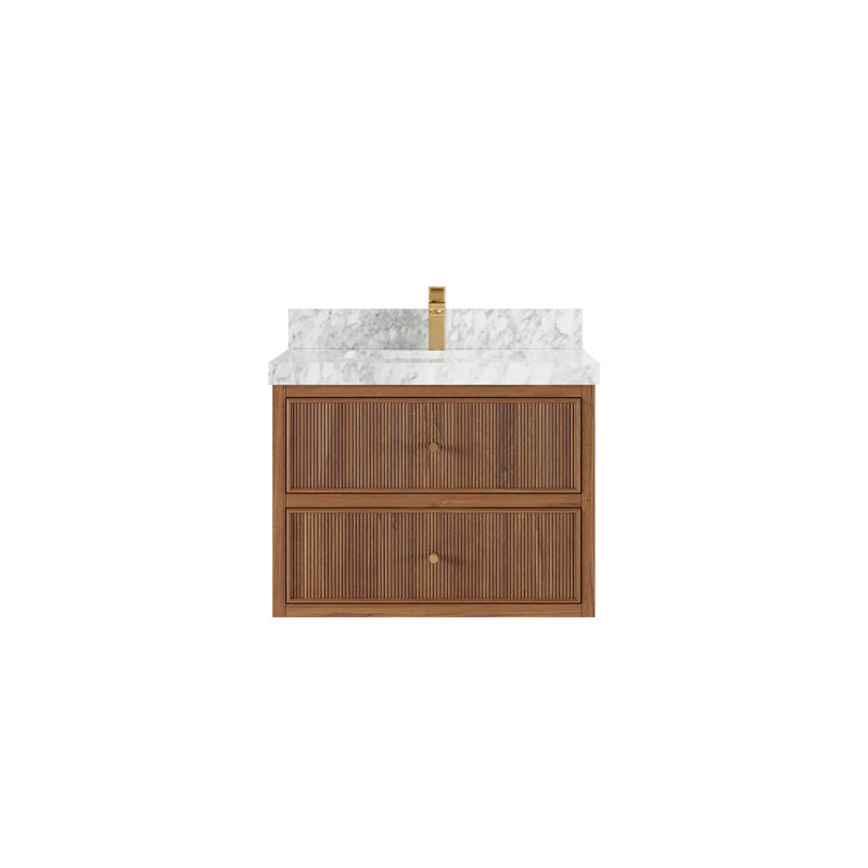 Ensemble de meuble-lavabo simple 30 po Sonoma, Marbre de Carrare