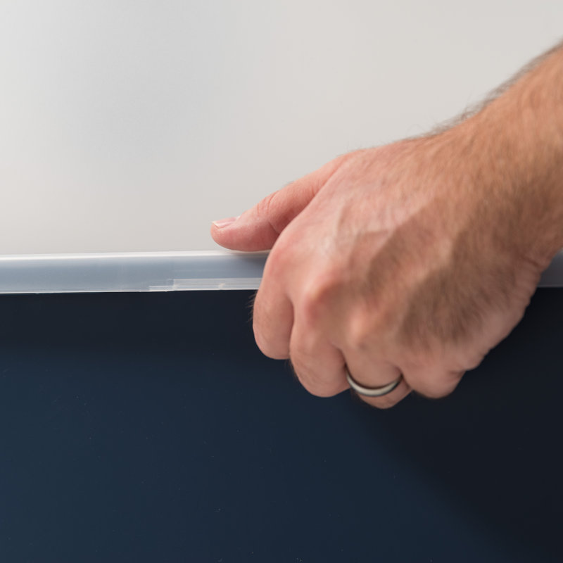 Navy High-Sided Open-Top Cat Litter Box with Scoop