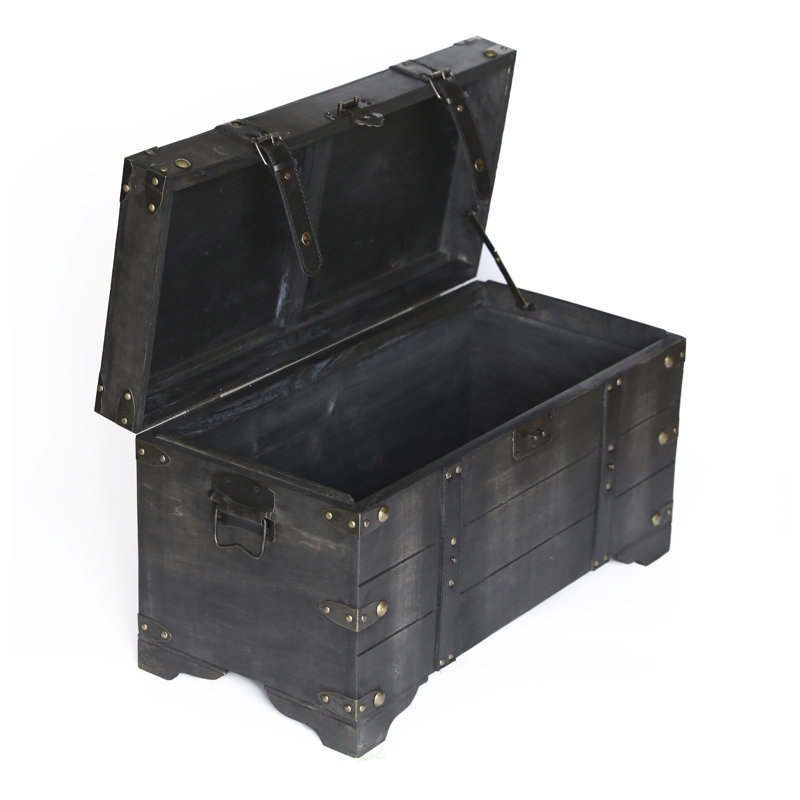 Balta Manufactured Wood Vintage Trunk, 13.75" H x 25.5" W x 12" D