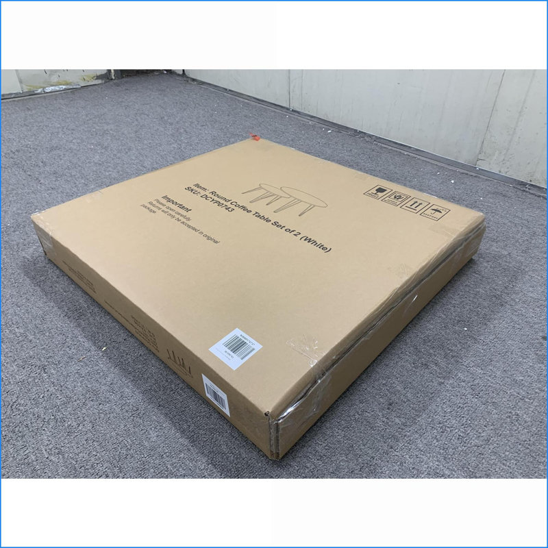Ensemble de tables basses gigognes blanches pour petits espaces, MDF et amp; Cadre en métal