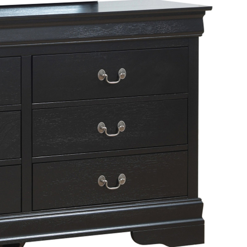 Commode élégante noire pour mobilier de chambre sophistiqué