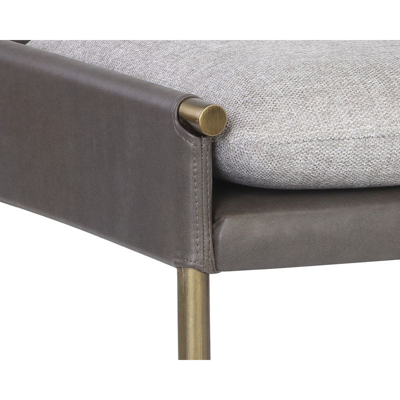 Bellevue Upholstered Tufted Bench, Belfast Heather Gray
