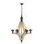 Lustre en bois 6 lumières