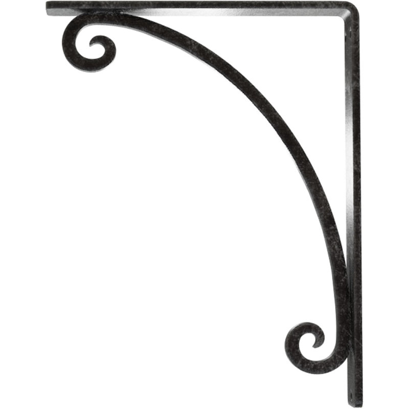 Support en fer forgé Legacy, Argent antique, H 10 po x l 1,5 po x P 7,5 po