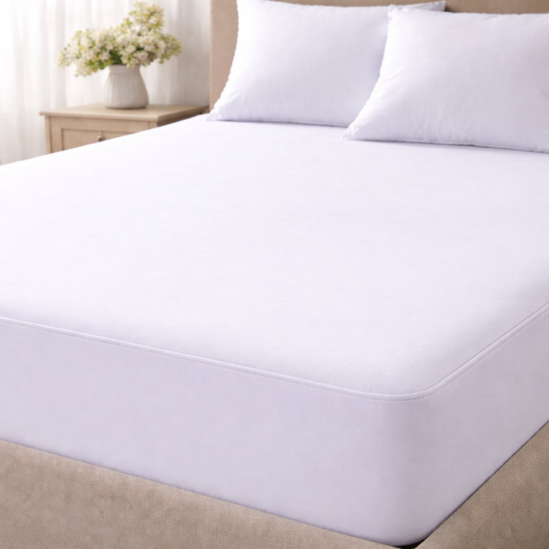 Protège-matelas ajusté hypoallergénique et imperméable , 100% coton, Très grand