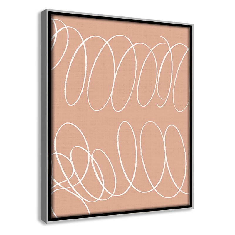 Colin "Winding Lines I" Print, 11.5" H x 9.5" W x 2" D, Silver Framed