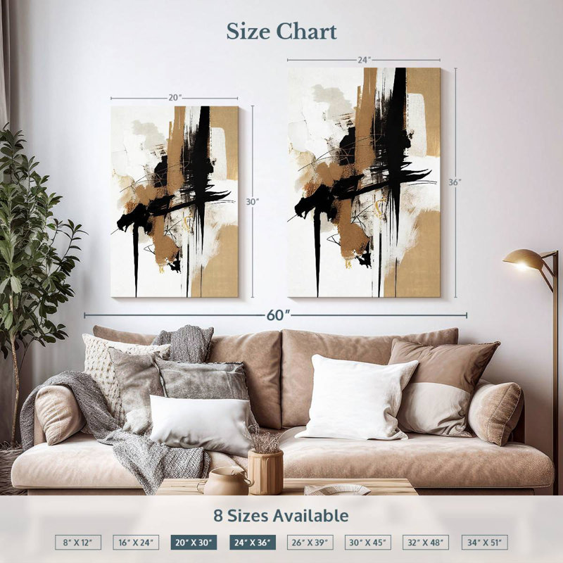 Avery Minimalist Dynamic Abstract, 36" H x 24" W