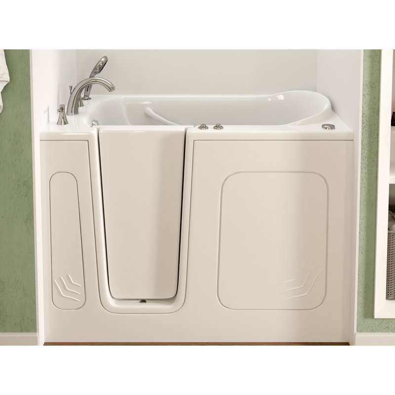 Therapeutic Tubs 30 in. x 54 in. Left Drain Quick Fill Walk-In Air Tub in White, Left, White