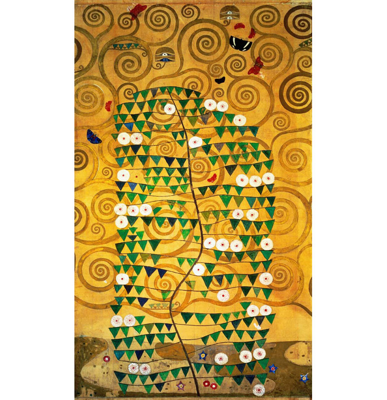 Adhésif décoratif arbre de vie Klimt (20e), H 72 po x l 43 po