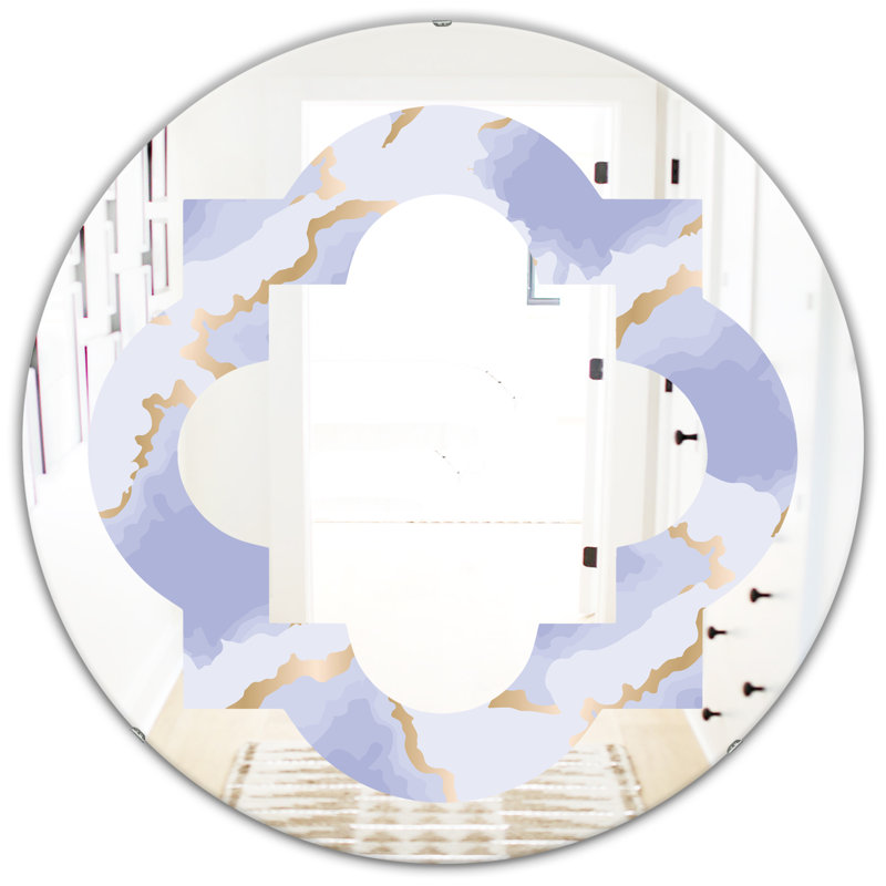 Miroir mural éclectique abstrait Quatrefoil, H 31,5 po x l po