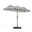 Parasol de patio extérieur avec lumières solaires et base, inclinaison facile pour l'abat-jour de table de salle à manger-1646272958