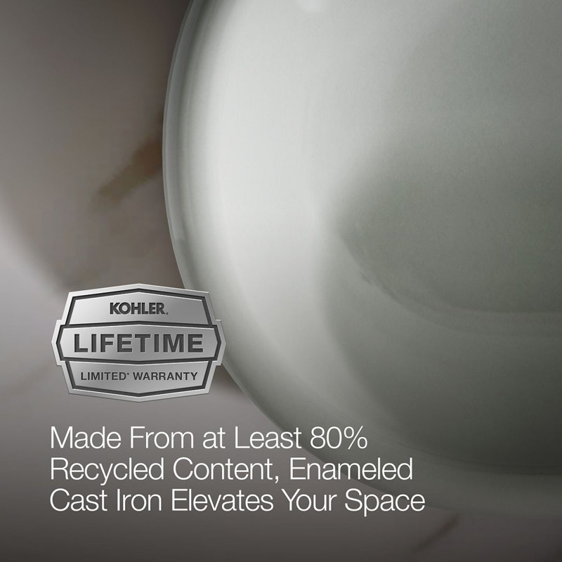 Iron Plains® Metal Oval Dual Mount Bathroom Sink with Overflow, Sea Salt