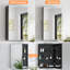  Armoire à pharmacie avec miroir en aluminium, l 16 po x H 24 po, armoire de meuble-lavabo encastrée ou à fixation en surface avec tablette en verre trempé réglable, grand espace de rangement (noir)-998553665-1005540904
