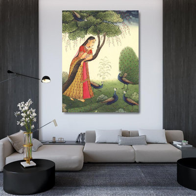 Red Barrel Studio® Tradelink Inhouse Artist Gallery Wrapped Canvas Art: Ragini Rajasthani Painting APS504