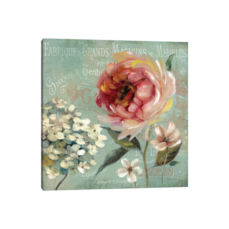 Le Jardin De Paris II by Carol Robinson - Painting on Canvas, Wrapped Canvas, 30.48 cm H x 30.48 cm W