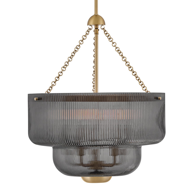 Hinkley Adella Large Pendant, 5 Lights, 23" H x 19" W x 19" D, Gray