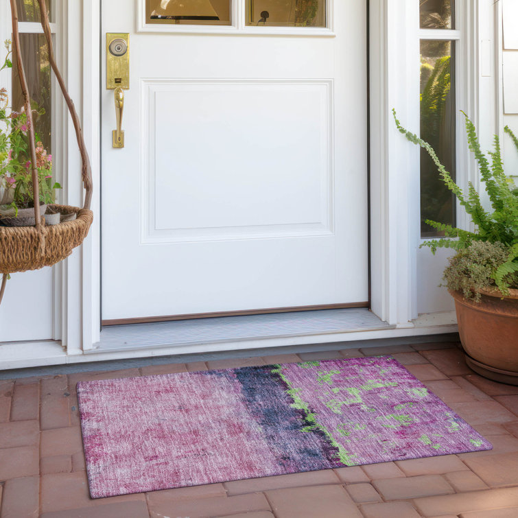 Machine Washable Indoor/Outdoor Cinead ACN1716 Blush Rug