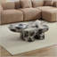 Style papillon, table basse, imitation de calcaire naturel, convient au salon / bureau, fibre de verre-1487832963
