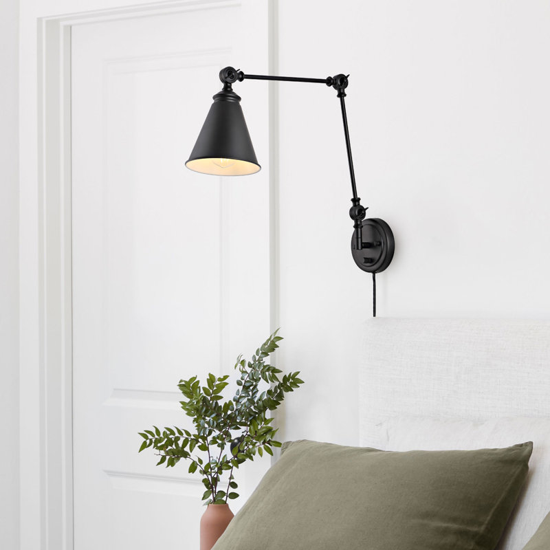 Bras articulé noir à 1 lumière Nyhagen