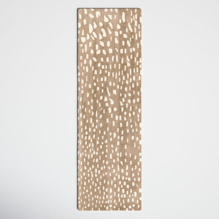 Jona Animal Print Handmade Tufted Wool Light Brown/Tan/Cream Area Rug