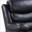 Fauteuils inclinables avec inclinaison électrique, accoudoirs coussinés | Cuir synthétique noir | Cadre en bois-1113265359